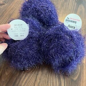 Lot of 3 Trendsetter Aura Skeins of 100% Nylon Purple Yarn